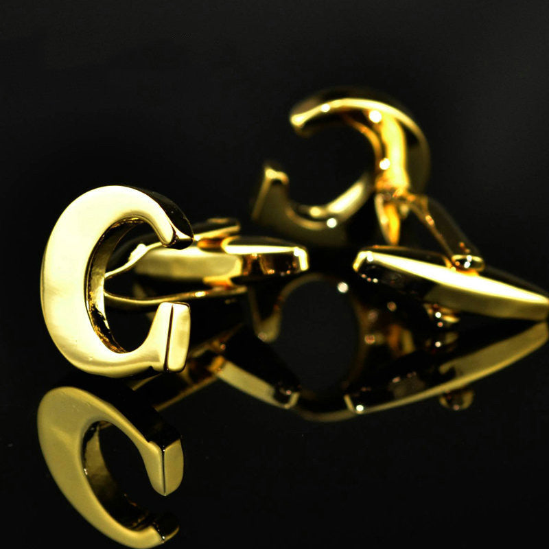 A-Z 14K Gold Plated Letter Cufflinks – Elegant Monogram Accessories