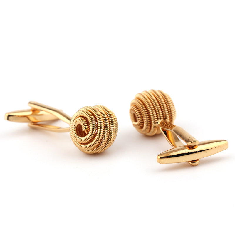 Gold Twist Cufflinks – Stylish All-Matching Shirt Cufflinks for Any Look