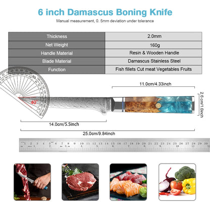 Steel Blade Boning Knife